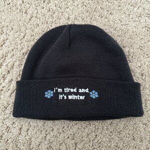 Harry Styles I'm Tired and It's Winter Fan Made Beanie